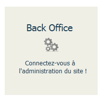 Back Office. Connectez-vous à l'administration du site !